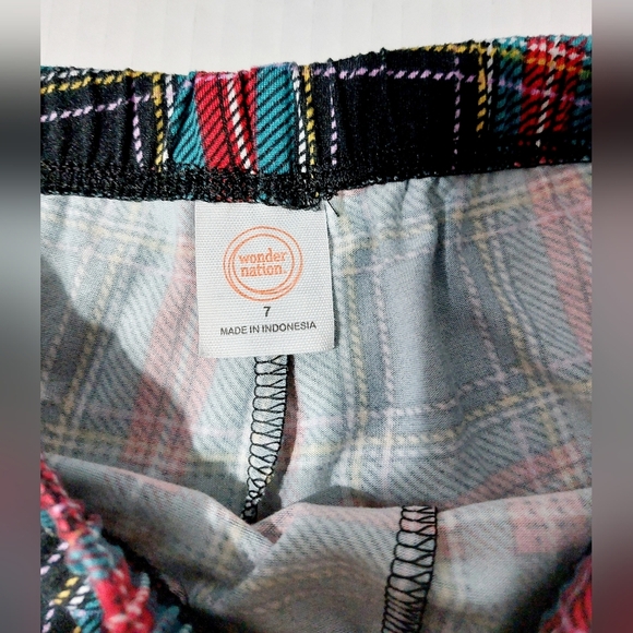 Matching Plaid Ice Skate themed Outfit Girls Size 7 - Picture 3 of 9